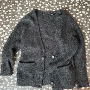 George Charcoal Button-Up Cardigan